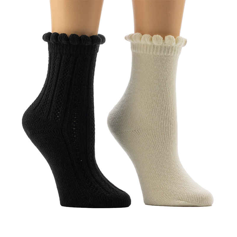 Kaus Kaki Rumah Nyaman Scallop Welt Wanita
