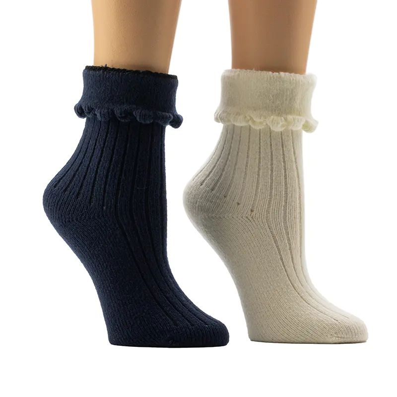 Kaus Kaki Rumah Nyaman Scallop Welt Wanita