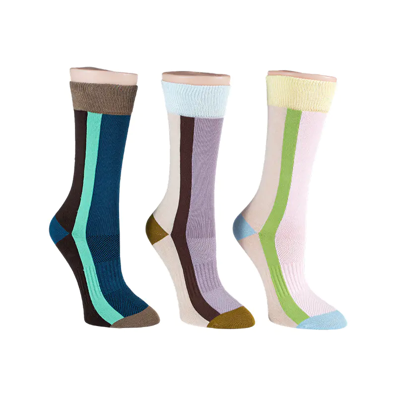 Kaus Kaki Kru Blok Warna Wanita