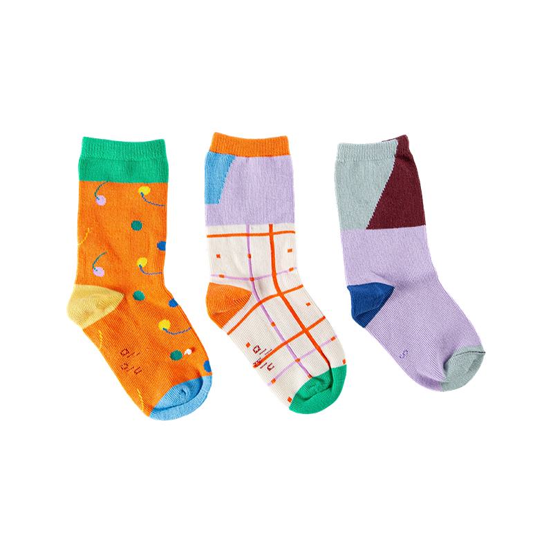 Kaus Kaki Kru Blok Warna Anak-anak